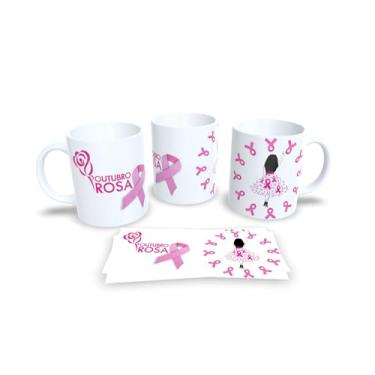 Imagem de Canecas Branca de Porcelana Personalizadas Outubro Rosa (Mod.10)