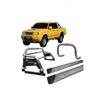 Imagem de Kit Quebra Mato'estribo'santo Antônio H3 L200 2004 Cromado - HOZZ