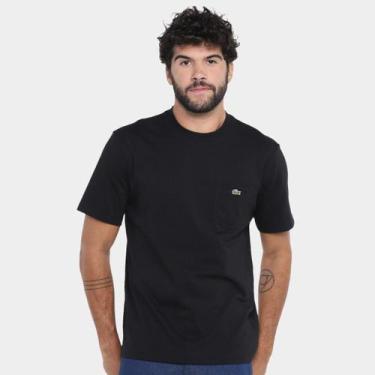 Imagem de Camiseta Lacoste Clássica Masculina, Preto, G2