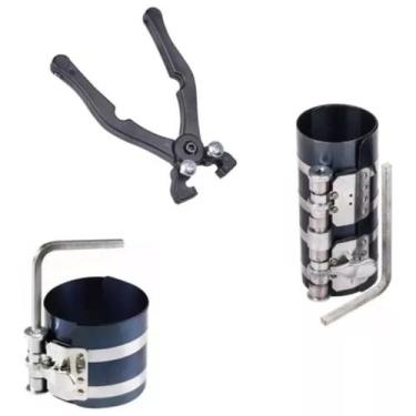 Imagem de kit com 1 Alicate Saca Conector + 1 Cinta P/ Anéis De Pistão 3 + 1 Cin