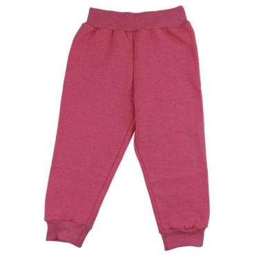 Imagem de Calça Moletom Infantil Unissex Algodão 1 ao 3 - Duky, Rosa, 1