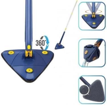 Imagem de Esfregão Rodo Giratório Mop Limpeza Triangular Rápida e Eficiente Para