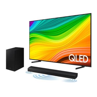 Imagem de Smart Big TV 75" QLED 4K 75Q60D 2024 + Soundbar HW-B550 Combo