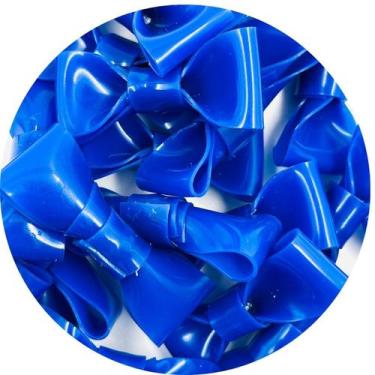 Imagem de Aplique Laço Lonita de Silicone Azul 43x17mm 5pçs 11g - Macall