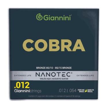 Imagem de Encordoamento giannini geeflks pn violao bronze 85/15 protetiva nanote