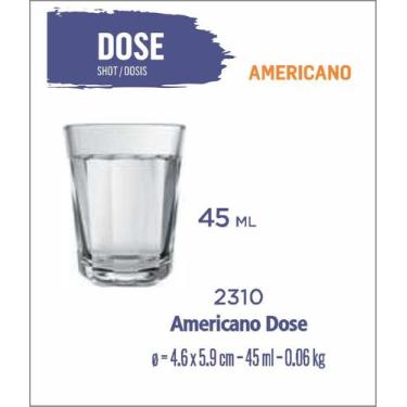 Imagem de Copo Americano Dose 45ml - Licor - Cachaça - Tequila 01uni - Nadir Fig