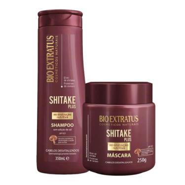 Imagem de Kit Shitake 1 Shampoo 350ml 1 Máscara 250ml - BIOEXTRATUS