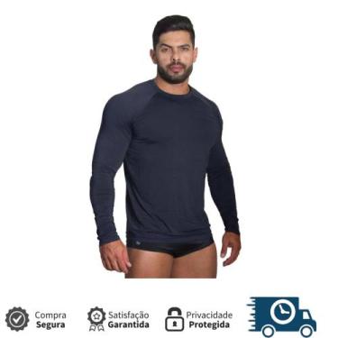 Imagem de Camisa Manga Longa Segunda Pele Térmica  Com Proteção UV Lisa Esporte 
