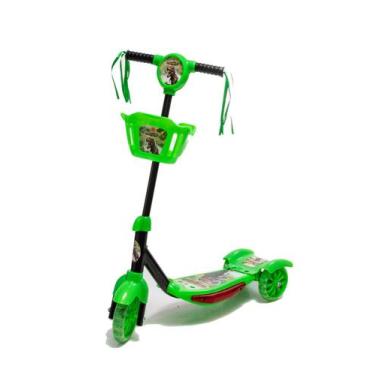 Imagem de Patinete Regula Altura Até 71Cm Verde De Dinossauro - DM Toys