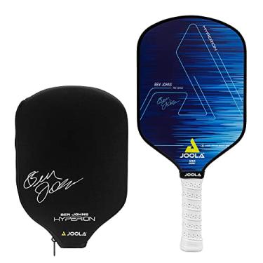 Imagem de JOOLA Ben Johns Hyperion Pickleball Paddle - Superfície de carbono, grão alto e rotação, alça alongada, núcleo de favo de mel de polipropileno, capa personalizada