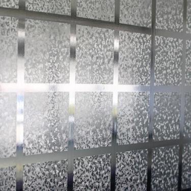 Imagem de 2 Metros Adesivo Vinil Jateado Envelopar Janela Vidro Porta Box Á Prov