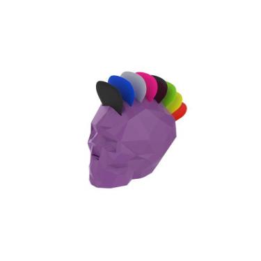 Imagem de Porta-palhetas Caveira Geométrica Mohawk Diversas Cores - PEKO, 3D-363