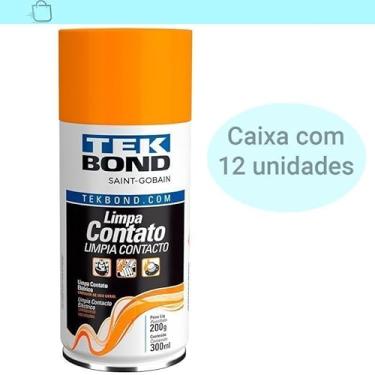 Imagem de Caixa 12 Limpa Contato Elétrico Spray Eletronico 300Ml