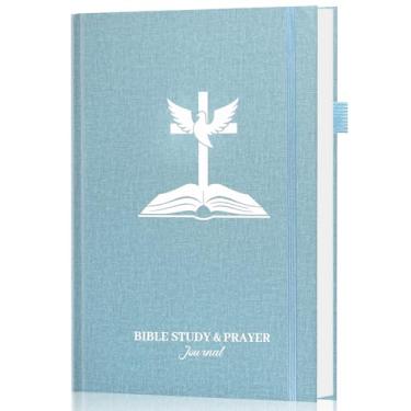 Imagem de SIMSIMY Diário de estudo bíblico e diário de oração, rastreador de leitura da Bíblia, diário de mapeamento de versículos, planejador devocional cristão guiado, caderno de notas de igreja, presentes