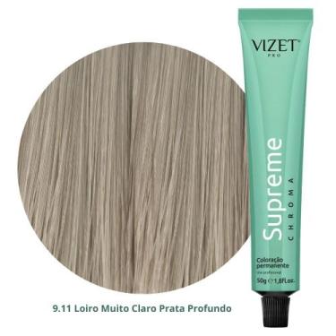 Imagem de Coloração Supreme Chroma 9.11 Loiro Muito Claro Prata Profundo 50gr Vi