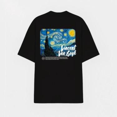 Imagem de Camiseta Estampada Over StreetWear Abstract Noite Estrelada Van Gogh -