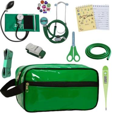 Imagem de Kit Academico Enfermagem Esfigmomanometro Aparelho de Pressao Estetosc