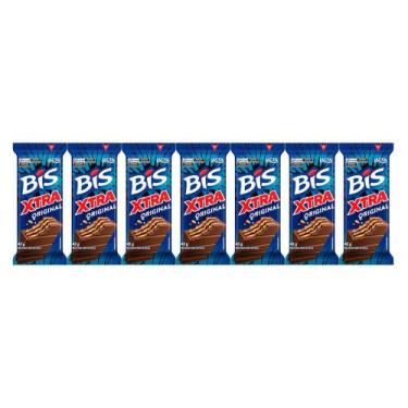 Imagem de Kit 7 Chocolate Bis Lacta Xtra com 45g