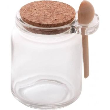 Imagem de Pote Porta Mantimento Vidro Com Colher E Tampa Rolha - Lyor