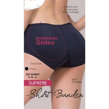 Imagem de Calcinha Bundex Enchimento Modela Aumenta Bumbum Bege Preto - Fina Pai