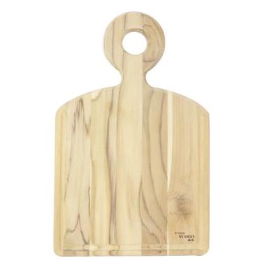 Imagem de Tabua de Madeira Crua - Formato Quadrada c/ Cabo 38x24cm - WOOD WOOD