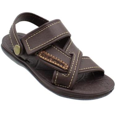 Imagem de Sandália Masculina Infantil Menino Danper Café Papete, Marrom, 27/28, 