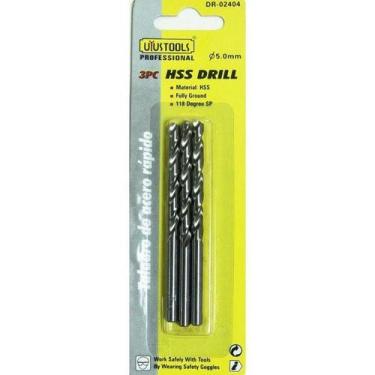 Imagem de Broca Aço Rápido Hss 5,0mm - C/ 03 Peças - UYUSTOOLS