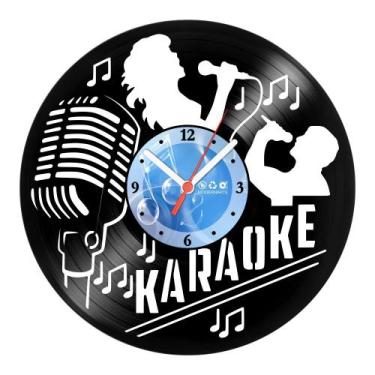 Imagem de Relógio De Parede Disco Vinil Música - Karaokê - VMU-013 - Modernarte