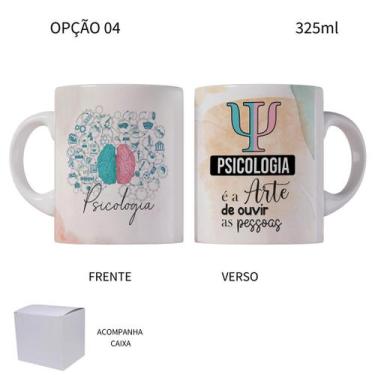 Imagem de Caneca 325ml Psicóloga Psicologia - LARANJA E MIMOS