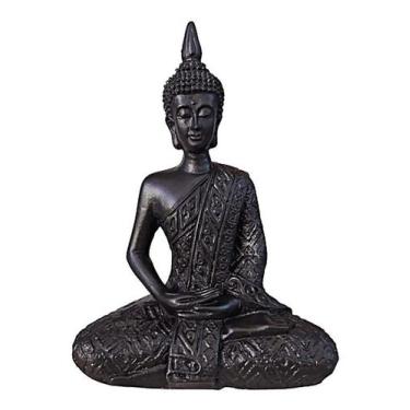 Imagem de Buda Hindu Medio Cor Preto De Resina - Hp Decor