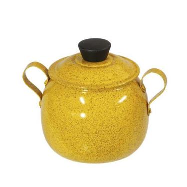 Imagem de Açucareiro de Mesa 500g Bojudo Em Alumínio Amarelo - Docesar