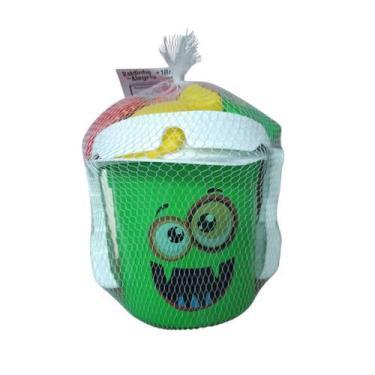 Imagem de Baldinho de Praia Infantil Sorridente + Acessórios para Brincar na Are