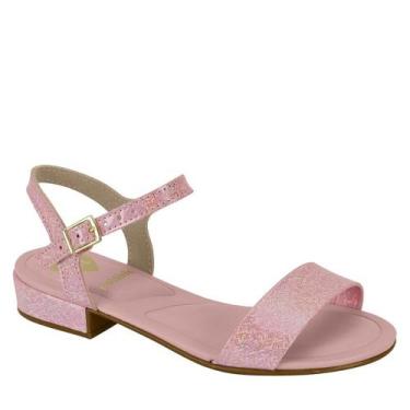 Imagem de Sandália Infantil Feminino Salto Bloco Molekinha 2318.300, Rosa, 33