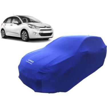 Imagem de Capa Automotiva Para Citroen C3 Tecido Helanca Lycra - Mz, Azul