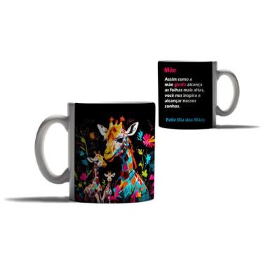 Imagem de Caneca Presente Dia das Mães Mãe Girafa Filhos Mamãe Tema - Enjoy Shop