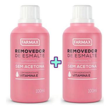 Imagem de Kit 2 Removedor Esmalte Sem Acetona Hidratante Farmax 100ml