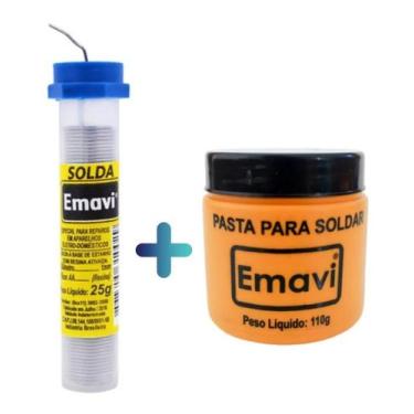 Imagem de Kit Pasta De Solda 110g + Tubo De Estanho 25g Emavi
