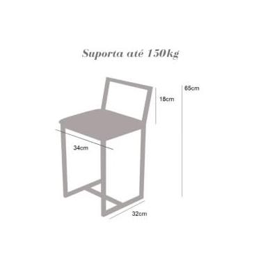 Imagem de Conjunto Mesa Vidro 4 Cadeiras Pequena Estofado Industrial White (PRETO)