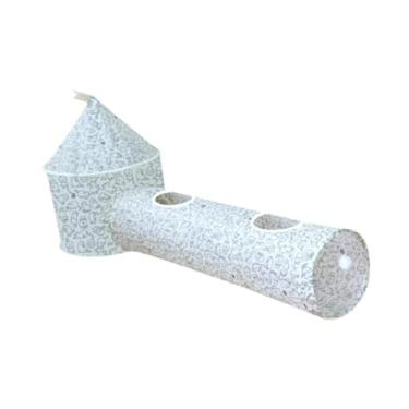 Imagem de Generic Gatos brincam túnel tubo e bola de jogo, dobrável gatos brincam tenda para gatinho hamster exercício treinamento