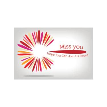 Imagem de Cartas postais – Attendance – Miss You – Todas as idades – Miss You. Espero que você possa se unir a nós em breve! (Embalagem. de 25)