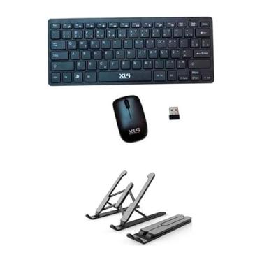 Imagem de BDNET, Kit Notebook Teclado + Mouse Wireless + Suporte