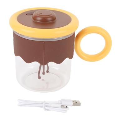 Imagem de Caneca de café Com Agitação Elétrica Leve, Caneca Com Agitação Automática de 400ML, Copo de Mistura Portátil Bonito Com Tampa, para Leite, Proteína, Cacau, Caneca de café (Marrom)