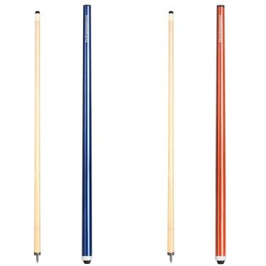 Imagem de Conjunto de 2 tacos de sinuca de 147 cm com ponta de couro de fibra de 13 mm, 2 cores para iniciantes, comerciais e entretenimento doméstico (pacote com 2)