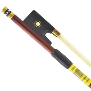 Imagem de Arco de violino de madeira tamanho 4/4 jacarandá brasileiro tocando acessórios de violino de crina Arco violino prático