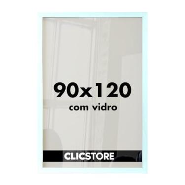 Imagem de Moldura Quadro 90x120 Decoração Criativa Parede Sala Quarto Escritório Arte Foto Imagem Painel Gravura Pôster com Vidro (Branco)