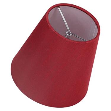 Imagem de Abajur de Tecido Eleg de 6 Peças para Lâmpada E14 - Design Moderno de Luz Trans para Decoração de Casa, Ideal para Lâmpadas de Mesa e de Chão, K e (A3 01 Vinho Tinto)