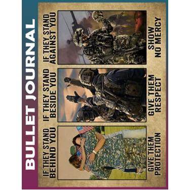 Imagem de Bullet Journal: Veteran if they stand behind you Dot Grid Paper, Invest 10 minutes daily to Mental, Physical and Emotional Health Planner, Record To ... Ruled 110 Pages Undated, Quotes on Every Page
