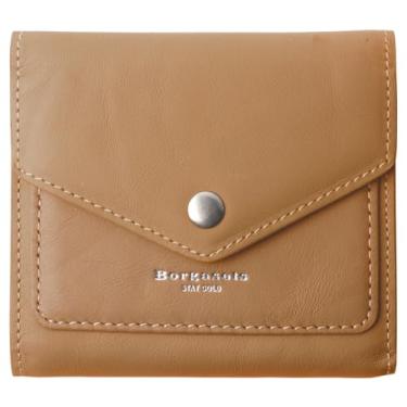 Imagem de Carteira pequena feminina de couro legítimo RFID com bloqueio de cartão e bolso compacto dobrável dobrável, Marrom premium, Minimalista