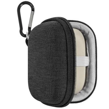 Imagem de Geekria Capa protetora compatível com Sony LinkBuds Open, LinkBuds Fit, WF-1000XM5 WF-1000XM4 True Wireless Earbud, bolsa de transporte de viagem rígida de substituição com clipe mosquetão (cinza