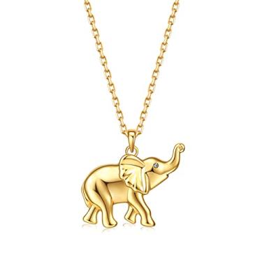 Imagem de Colar feminino dourado para presente, espírito, elefante, cavalo, dragão, dinossauro, lobo, animal, gargantilha para mulheres, Strass, Strass